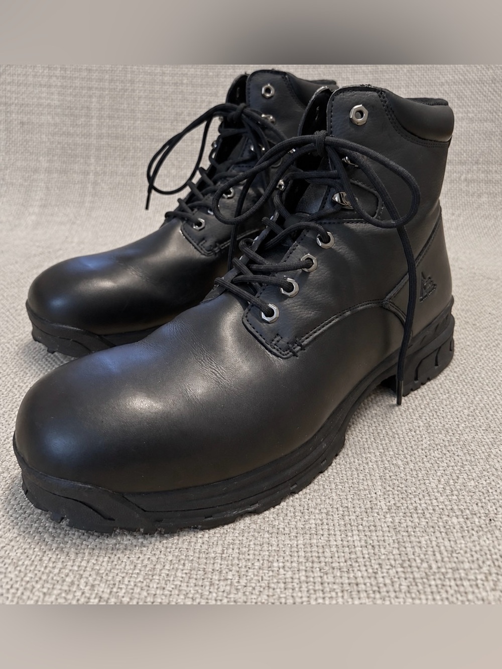 ACE Rowan Black Leather Slip-Resistant Soft Toe Work Boots Men’s 15